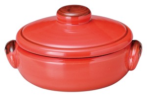 美浓烧 大餐盘/中餐盘 餐具 红色 14.5cm 日本制造