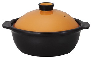 Mino ware Pot black Orange 9-go Made in Japan