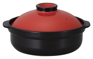 Mino ware Pot Red black 7-go Made in Japan