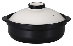Mino ware Pot White black 5.5-go Made in Japan