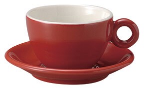 美浓烧 茶杯盘组/杯碟套装 餐具 红色 日本制造