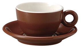 Mino ware Cup & Saucer Set Brown Saucer Made in Japan