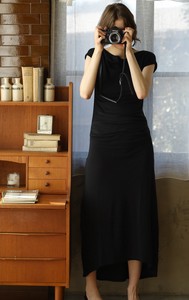 Casual Dress black Off-The-Shoulder One-piece Dress