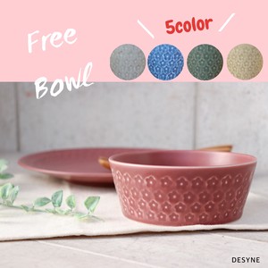 Mino ware Donburi Bowl Lavender Pottery Fruits Western Tableware