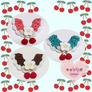 Cat Collar Comfortable Cotton Red Cherries