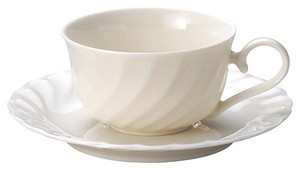 Mino ware Cup & Saucer Set Wave Made in Japan