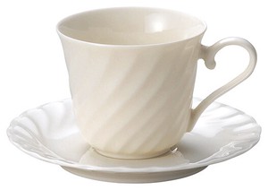 美浓烧 茶杯盘组/杯碟套装 餐具 波纹 日本制造