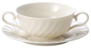 美浓烧 茶杯盘组/杯碟套装 餐具 波纹 日本制造