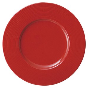 Mino ware Main Plate Red 24cm Made in Japan