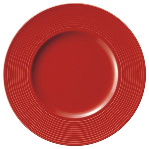 Mino ware Main Plate Red 27cm Made in Japan