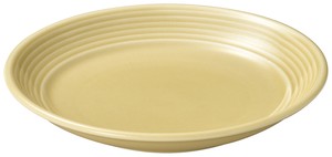 Mino ware Main Plate Yellow 25cm Made in Japan