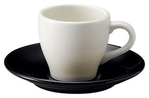 美浓烧 茶杯盘组/杯碟套装 黑色 餐具 日本制造