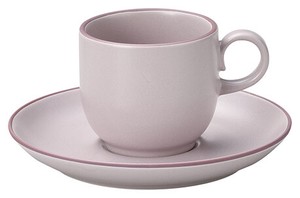 美浓烧 茶杯盘组/杯碟套装 粉色 西式餐具 日本制造