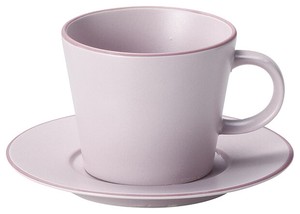 美浓烧 茶杯盘组/杯碟套装 餐具 粉色 日本制造