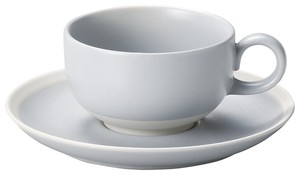 Mino Ware Solid Gray Tea Cup Saucer Plates Made in Japan
