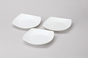 シルキーホワイト　角皿LLセット3P  【中国製  陶磁器  お値打ち】