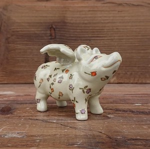 chinois Floral Pattern pig Ornament Size S