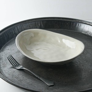 【特価品】24cm錆灰変形カレー皿[B品][日本製/美濃焼/洋食器]