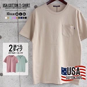 Men's USA Cotton Plain Short Sleeve 21 100 10 1