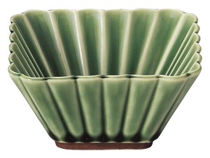 美浓烧 小钵碗 餐具 绿色 9cm 日本制造
