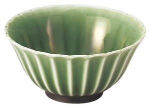 美浓烧 小钵碗 餐具 绿色 12.5cm 日本制造