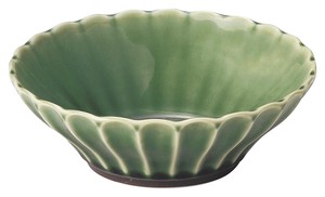 美浓烧 小钵碗 餐具 绿色 12.5cm 日本制造
