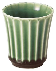 美浓烧 杯子/保温杯 餐具 绿色 日本制造