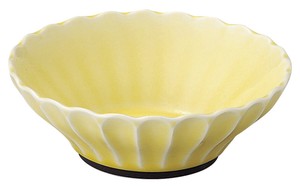 美浓烧 小钵碗 餐具 黄色 12.5cm 日本制造