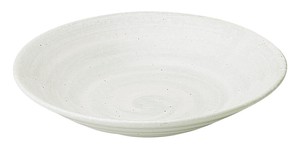 [美濃焼] 白萩 ﾘｯﾌﾟﾙ8.5皿 [食器 日本製]