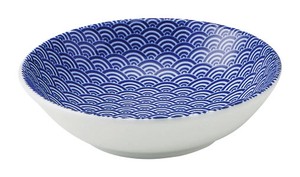 Mino ware Side Dish Bowl Seigaiha 13.5cm Made in Japan