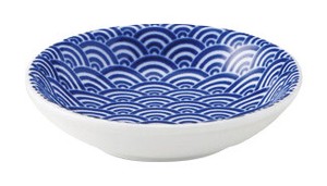 Mino ware Side Dish Bowl Seigaiha M Made in Japan