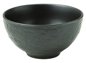 Mino Ware Rice Bowl Jet Black Rice Bowl Plates Made in Japan