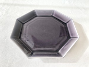 八角皿【紫苑色】