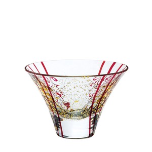 【東洋佐々木ガラス】江戸硝子　八千代窯　杯（花見酒）茜　Handmade glassware made in Japan