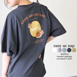 【easy as nap】【2021春新作】 WAFFLE 転写プリントオーバーサイズTシャツ