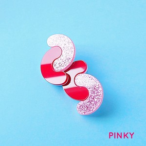 Pierced Earringss Red Pink