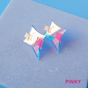 【アクリルデザインピアス】キラリン pin-022-b