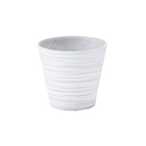 【セール品】エコフレンドリーポット18　ホワイト　花器　ベース　鉢カバー