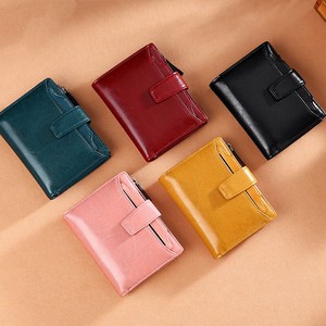 Bifold Wallet Coin Purse Genuine Leather Ladies' Multifunctional