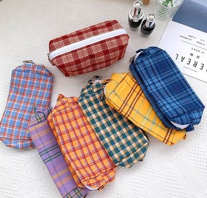 Pouch/Case Cosmetic Pouch Colorful Check Knickknacks Pen Case