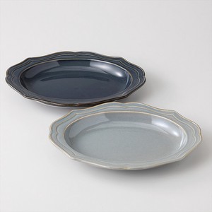 Gift Oval Baker Plates Mino Ware Made in Japan