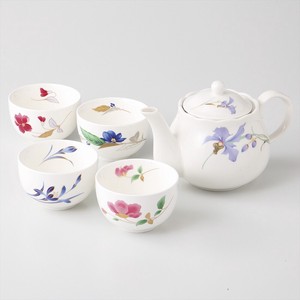 Gift Flower Pot Tea Utensils Set Plates Mino Ware Made in Japan