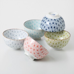 Mino ware Rice Bowl Gift Hemp Leaves Made in Japan