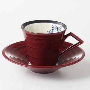 Mino ware Main Plate Red Gift Made in Japan