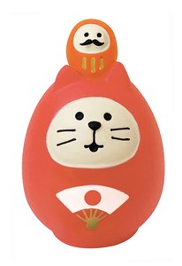Object/Ornament Red Cat-daruma