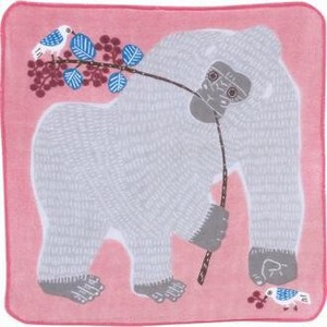 kata kata Fluffy Towel Gorilla Pink Made in Japan Handkerchief