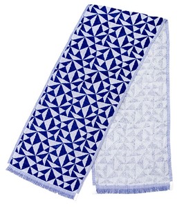 Scarf Towel Cool Material Triangle Checkered Navy