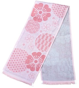 Scarf Towel Cool Material Motif Pink