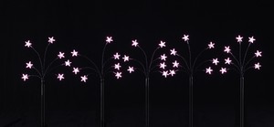 LEDスターフェンス（ピンク）　【クリスマス】【イルミネーション】