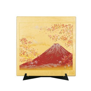 Mouse Pad Stand Gold Leaf Cherry-Blossom Red Fuji